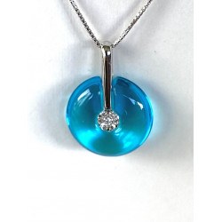 Pendentif Polka WW06 turquoise